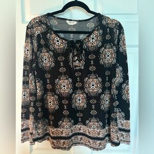 Style and Co. ❄️long sleeve print top